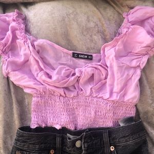 Cute Purple Crop Top